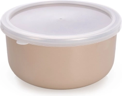 Emailitud kauss kaanega, beež 16,5 cm, 1,3 l