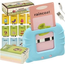 Laste audio-lugeja ja kaardid inglise keele õppimiseks, 112 kahepoolset kaarti, sinine