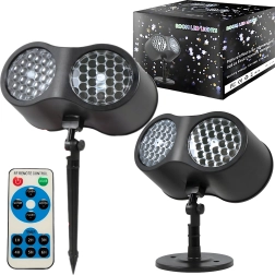 Jõulude LED-laserprojektor lumehelvestega majale