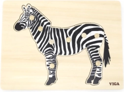 VIGA puidust Montessori pusle zebra