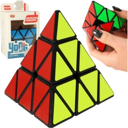 Loogikamäng PYRAMINX – püramiidikujuline mõistatuskuubik 9,5 cm