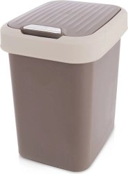Plastprügikast 12 l pruun, kallutatava kaanega