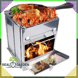 Kokkupandavad rakett-tüüpi matkakaminad grilliga