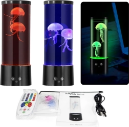 Decorative LED lamp with jellyfish on battery and USB cable
