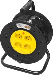 Pikendusjuhe 4 maandatud pistikupesaga 50 m trumlil PVC