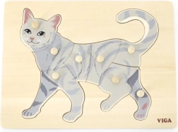 VIGA Montessori puidust nuppudega kassipusle