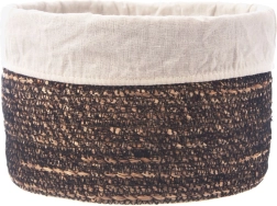 Käsitsi punutud hoiukorv eemaldatava kangasvoodriga 20 × 13 cm