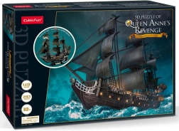 Valgustusega 3D pusle purjelaev Queen Anne's Revenge