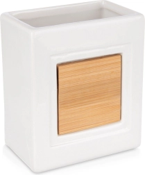 Valge dolomiidist ja bambusest vannitoatops