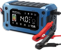 Mikroprotsessoriga akulaadija 12 V 15 A remondi- ja hooldusrežiimiga, LCD, AGM-, GEL- ja LiFePO4-akudele