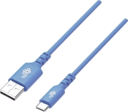 Silikoonkaabel USB–USB‑C 1 m sinine, Quick Charge’i toega