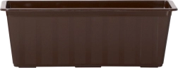 Plastic balcony planter 80 cm brown