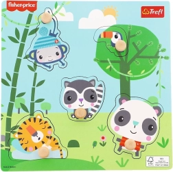 Puidust puslelaud FISHER-PRICE „Džungel“, 5 osa