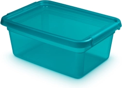 Basestore hoiustamiseks mõeldud plastkast kaane ja klambritega Ocean 12,5 l (28 × 38 × 16 cm)