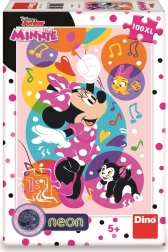 Helendav neoonpusle Minnie ja õhupallid 100 XL tükki