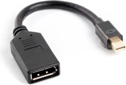 Mini DisplayPorti–DisplayPorti adapter kaablil 10 cm, must
