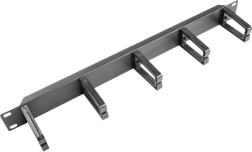Kaablite korraldaja 19" racki jaoks 1U, tüüp B, must