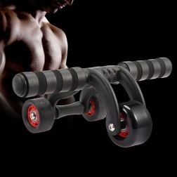 Kõhulihaste treeningratas põlvealusega, 4 rattaga