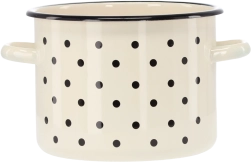 Emailpott 4,5 l, 20 cm, valge täppidega