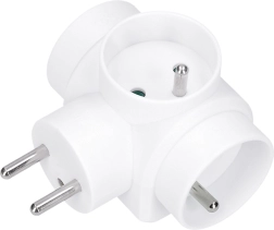 Solight pistikadapter 3 pistikupesaga, valge