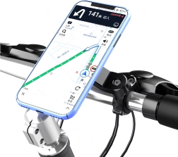 Vibratsioonisummutusega telefonihoidik jalgrattale ja mootorrattale