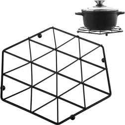Metal trivet RADKA 22.5 cm – black