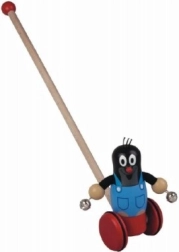 Puidust lükatav mänguasi Mutike kellukestega