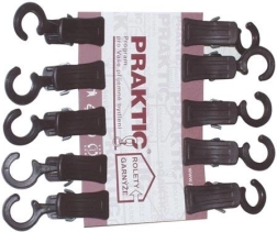 Kangaklamber kanga kinnitamiseks, plastist, pruun (pakendis 10 tk)
