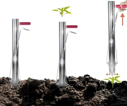 Käsitsi kasutatav roostevabast terasest sibulate ja taimede istutaja