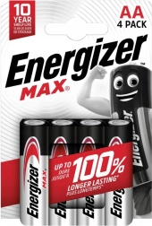 Leelispatareid LR6/AA Energizer MAX, pakendis 4 tk