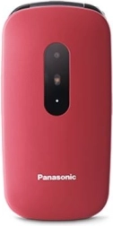 Eakatele mõeldud telefon Panasonic, punane