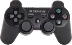 Juhtmevaba ESPERANZA gamepad PS3-le, Bluetooth, must