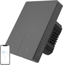 Nutikas Wi‑Fi seinalüliti Sonoff M5, 2‑kanaliline, raamile, grafiit