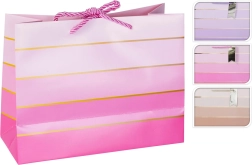 Kingituseks paberist kott 23 × 18 × 10 cm – 3 värvi segu