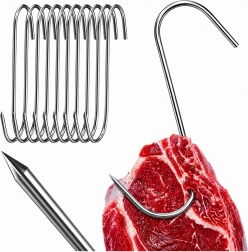 Terasest konksud liha suitsutamiseks 15 cm (15 tk)