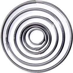 Roostevabast terasest küpsisefreeside komplekt – rõngad 1,3–5,2 cm, 5 tk