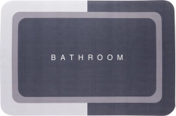 Non-slip bathroom mat 59 × 39 cm, gray