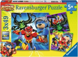 Ravensburgeri pusle Power Players 3×49 tükki