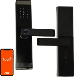 Elektrooniline nutikas ukse lukk klaviatuuri, sõrmejäljelugeja ja Bluetoothiga