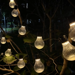 Päikesetoitel aiagirland STRIPES 10 LED soe valge 3,8 m