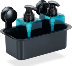 Must seinapealne dušinurk iminappadega 23,5 × 13,5 × 15 cm VILDE