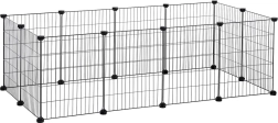 Modulaarne aedik väikestele lemmikloomadele – hamstritele, merisigadele, närilistele, must