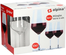 Alpina punase veini klaasid 530 ml (6 tk)