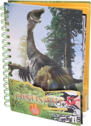 Sametised värvimislehed DINOSART – dinosaurused, 12 tahvlit ja minivildikad