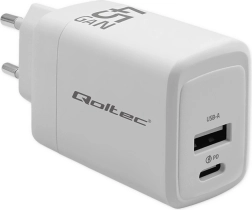 Qoltec 45W GaN laadija valge