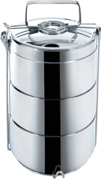 Roostevabast terasest termo-toidukandja, 3 korrust, 3×900 ml