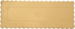 Kuldne ristkülikukujuline tordialus 33 × 12 cm