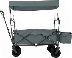 Large Folding Garden and Beach Wagon with Canopy and XL Wheels