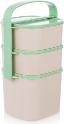 Plastist kolmekaubaline toidukandik 2 l + 2× 1,15 l