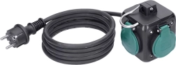 Solight IP44 pikendusplokk-kuup, 3 pistikupesa, 5 m